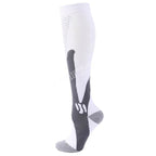 Compression Socks Running Sports Socks Medical Nursing 20-30mmhg for Flight Travel Pregnancy Edema Diabetes Varicose Veins Socks YSZ02-White