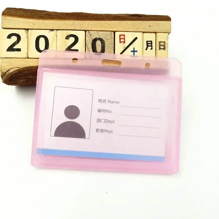 New Nurse Doctor Retractable Badge Reel with Horizontal Style Students ID Business Card Work Card Badge Holder Office Supplies Pink