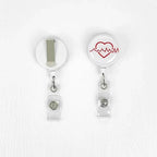 Nurses Doctors Retractable Badge Reels Kawaii Cartoon Pattern Uniform Pocket Clips Work Card Holder Hospital Supplies