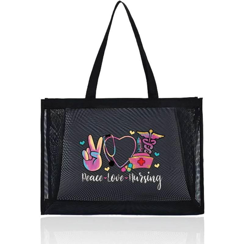 Healthcare Inspired Tote Travel Storage Bags with a Large Capacity Grid Package