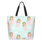 Spacious Eco-Friendly Healthcare Tote Bag with Durable Handles and Secure Zipper Closure
