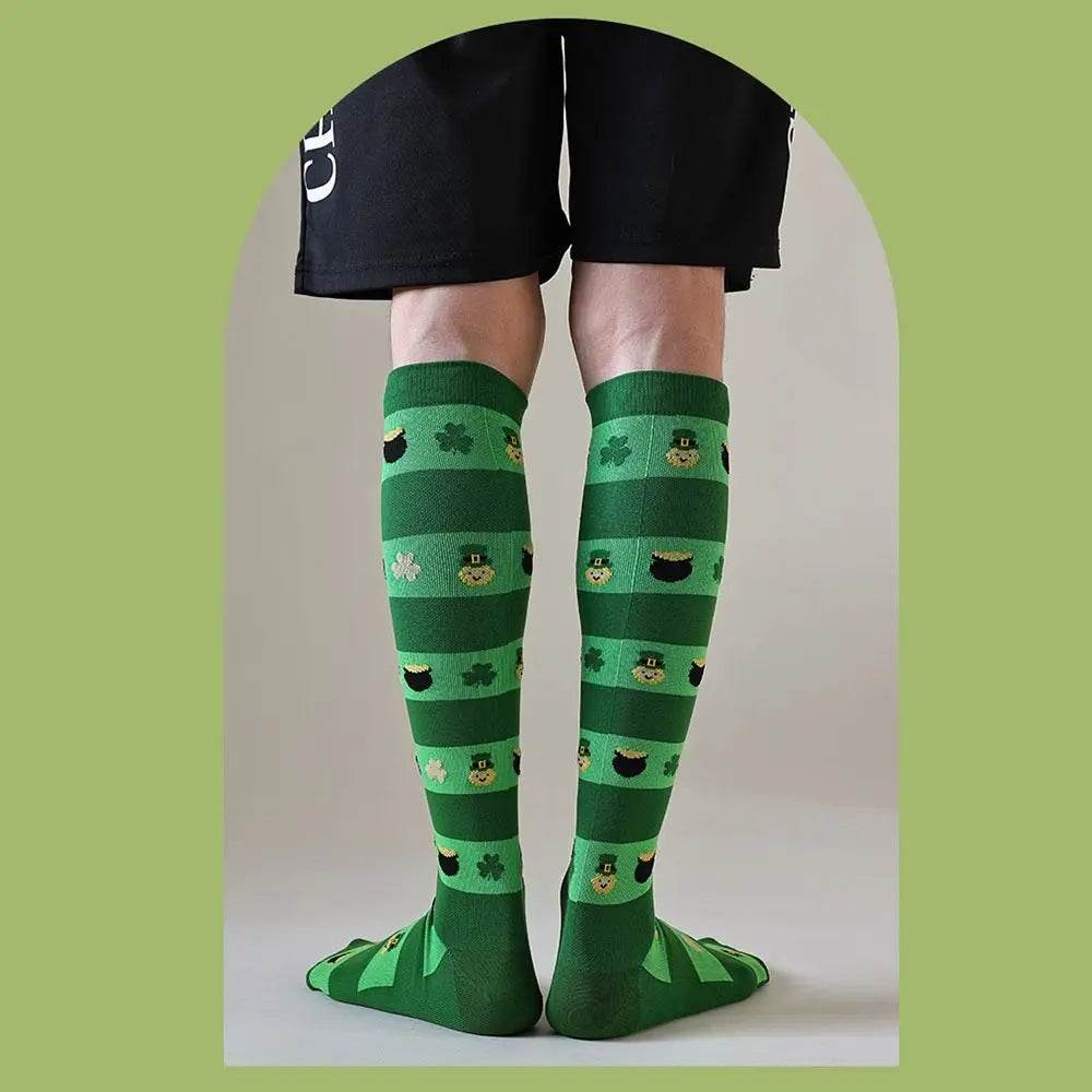 Elastic Compression Socks Knee High Funny Pattern Pressure Stockings Breathable Reducing Swelling Varicose Veins Socks Pregnancy