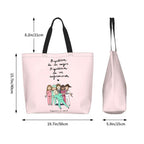 Spacious Eco-Friendly Healthcare Tote Bag with Durable Handles and Secure Zipper Closure