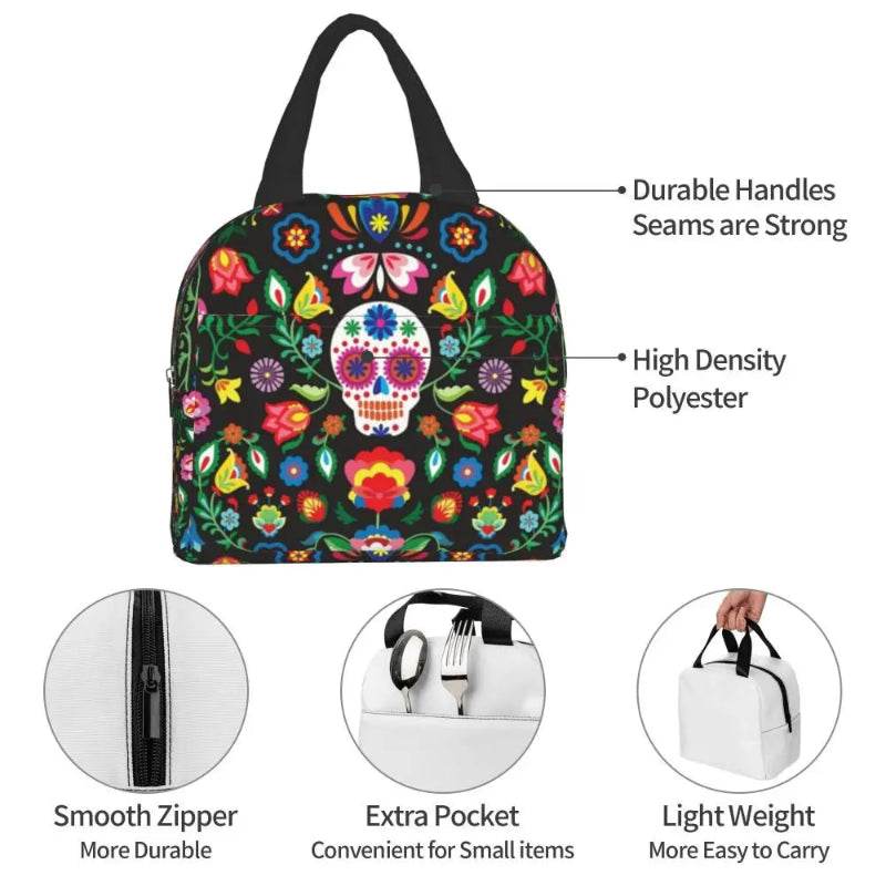Portable Nurse Bag Insulated Lunch Bags Women Cute Nurse Print Food Case Tote Cooler Bento Bag for Kids Lunch Pouch