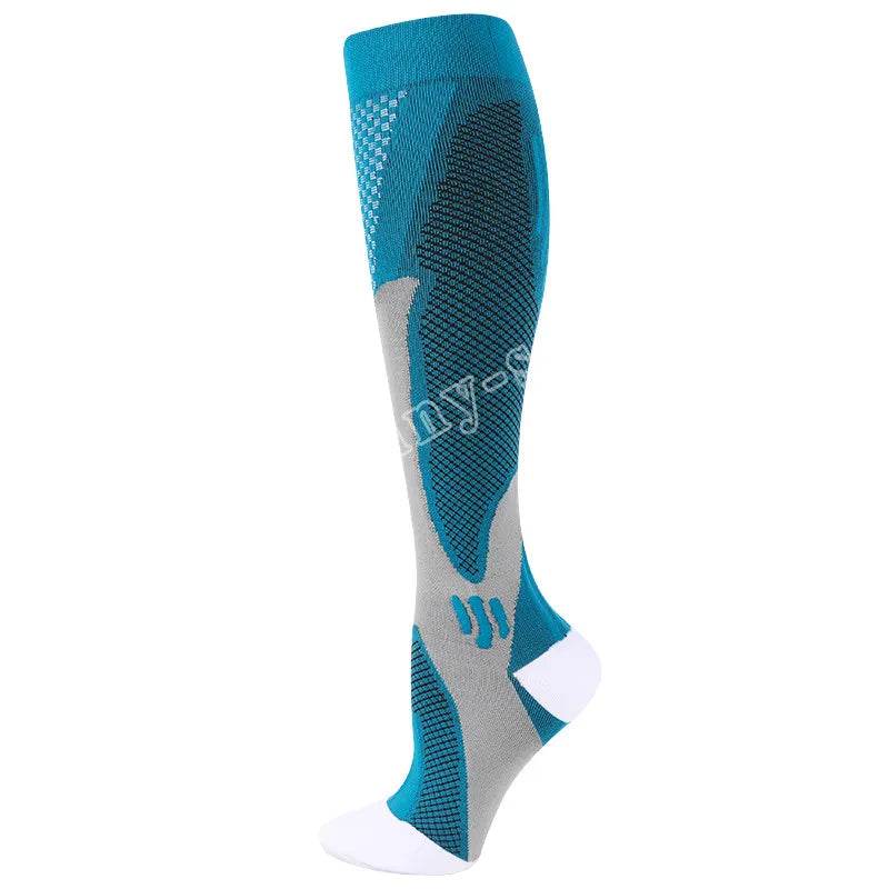 Compression Socks Running Sports Socks Medical Nursing 20-30mmhg for Flight Travel Pregnancy Edema Diabetes Varicose Veins Socks YSZ02-Deep Green