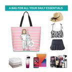 Spacious Eco-Friendly Healthcare Tote Bag with Durable Handles and Secure Zipper Closure