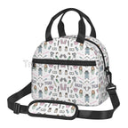 Keep your food fresh and fun with this delightful insulated lunch bag adorned with cute nurse-themed prints 14