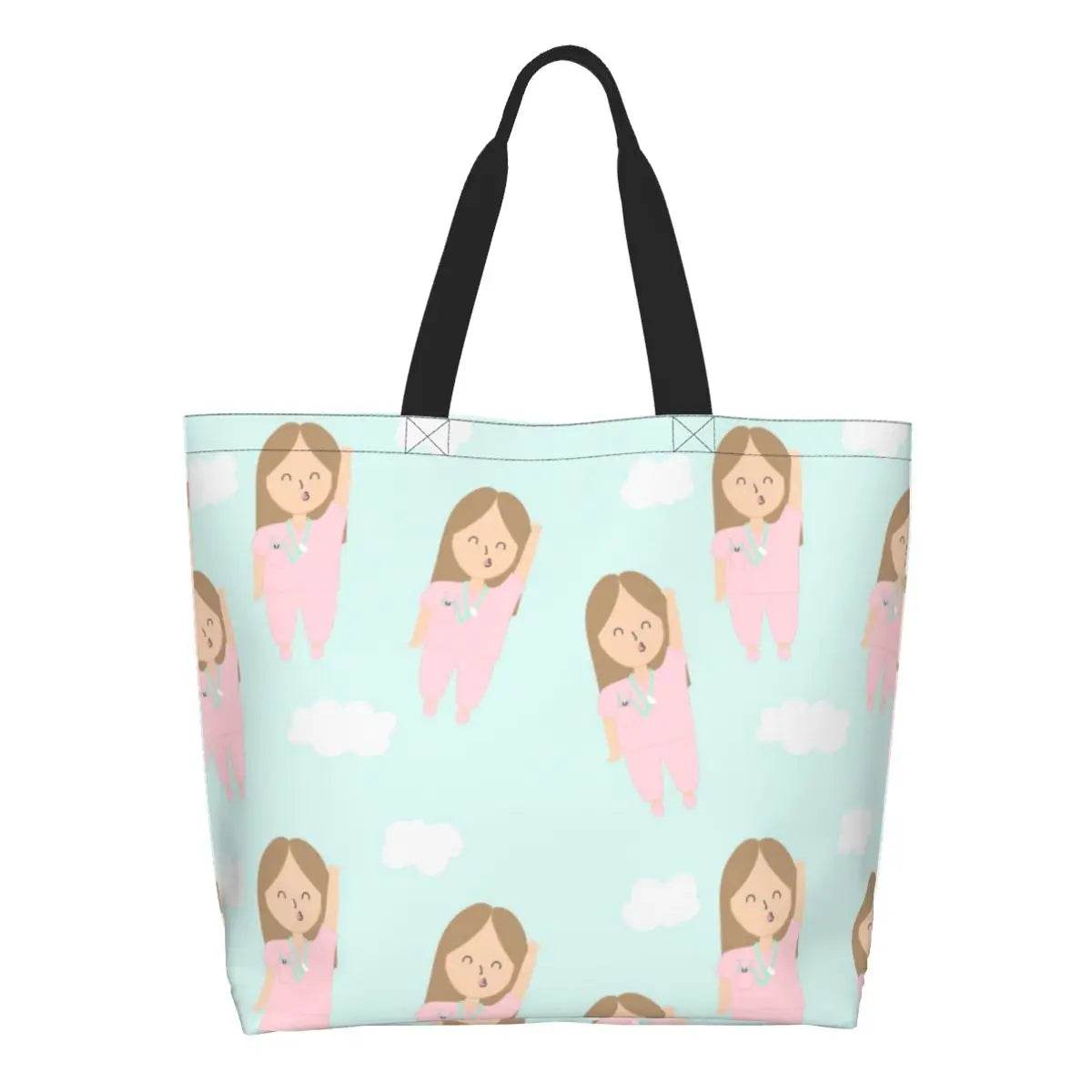 Spacious Eco-Friendly Healthcare Tote Bag with Durable Handles and Secure Zipper Closure 10 50x40x15 cm