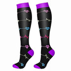 Men Women Socks Compression Socks Elastic Sports Beautiful Leg Nurse Stocking Jogging Climbing Cycling Flight Excercise 10