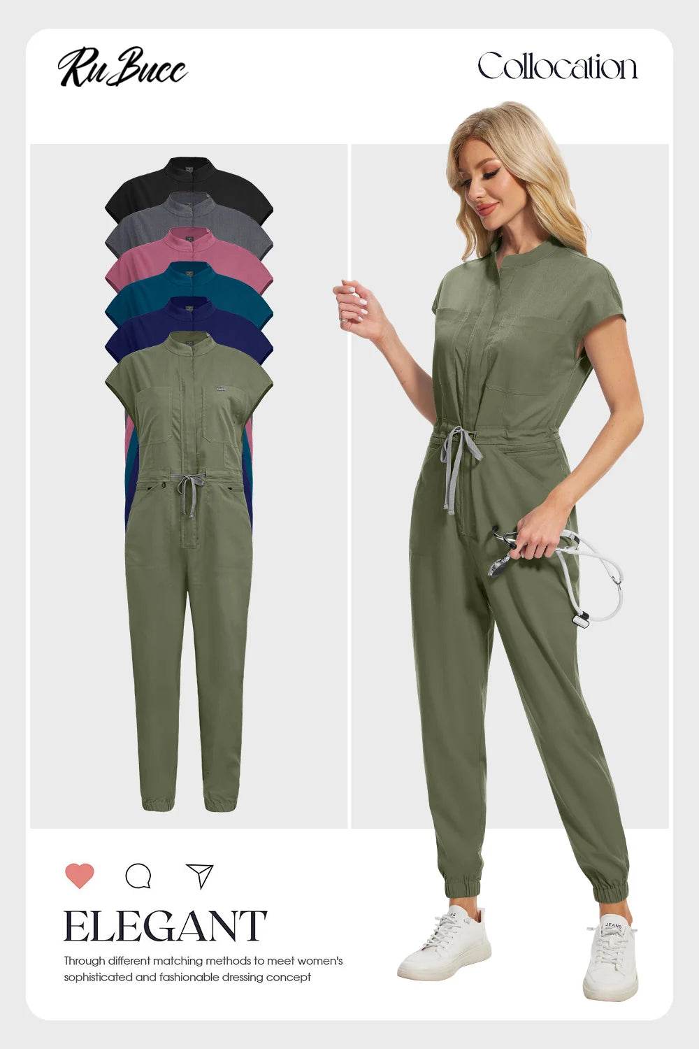 High-quality Beautician Work Gowns Medical Workwear Surgical Nursing Jumpsuits Pet Clinic Vet Scrubs Uniform Wholesale Jumpsuits