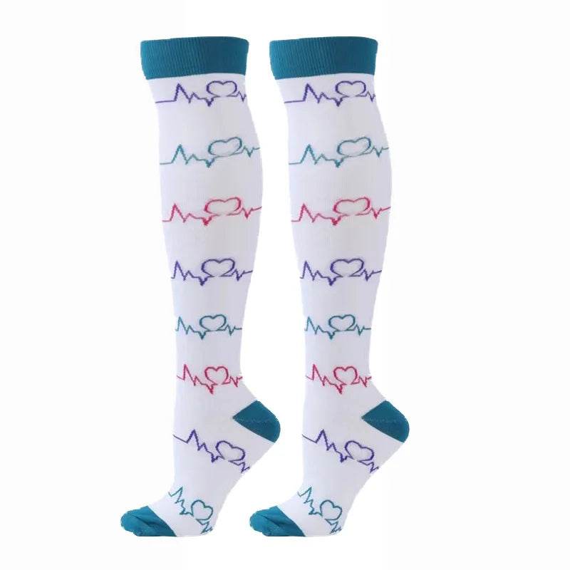 Men Women Socks Compression Socks Elastic Sports Beautiful Leg Nurse Stocking Jogging Climbing Cycling Flight Excercise 7