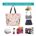 Spacious Eco-Friendly Healthcare Tote Bag with Durable Handles and Secure Zipper Closure