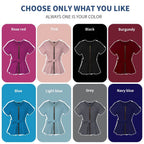 Short Sleeve Women's Scrub Tops for Work Medical Uniforms for Surgery 42038-Light Blue