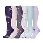6 Pairs of Men and Women Compression Socks - Ideal for Running, Soccer, and Everyday Comfort!