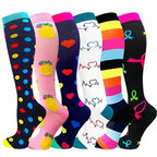 6 Pairs of Men and Women Compression Socks - Ideal for Running, Soccer, and Everyday Comfort!