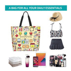 Spacious Eco-Friendly Healthcare Tote Bag with Durable Handles and Secure Zipper Closure