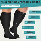 Plus Size Compression Socks for Women&Men Compression Socks 20-30 mmHg, Wide Calf Stockings Best Support for Running