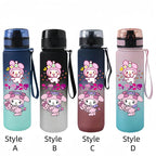 Sanrio 650ml Cartoon-Themed Portable Water Bottle – Large Capacity, Leak-Proof Plastic SA7