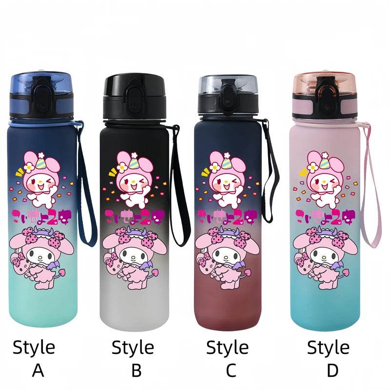 Sanrio 650ml Cartoon-Themed Portable Water Bottle – Large Capacity, Leak-Proof Plastic SA7
