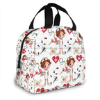 Portable Lunch Bag with Cartoon Nurse Design | Thermal Insulated Tote for Bento, School, and Food Storage
