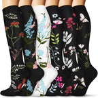 6 Pairs of Men and Women Compression Socks - Ideal for Running, Soccer, and Everyday Comfort!