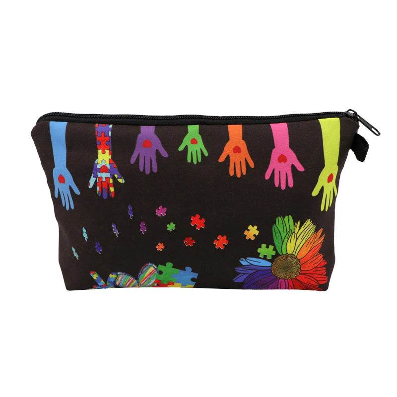 Nurse Pink Ribbon Life Cosmetic Bag Gift for Women Make Up Bag Travel Cosmetic Organizer Toiletry Bag Pencil Case Yellow