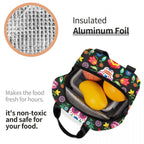 Portable Nurse Bag Insulated Lunch Bags Women Cute Nurse Print Food Case Tote Cooler Bento Bag for Kids Lunch Pouch