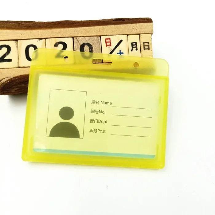 New Nurse Doctor Retractable Badge Reel with Horizontal Style Students ID Business Card Work Card Badge Holder Office Supplies Yellow