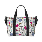 Nurse Medical Theme Travel Duffle Bag Carry on Tote Bags for Sport Gym Lightweight Waterproof Weekender Overnight Bags for Women