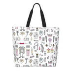 Spacious Eco-Friendly Healthcare Tote Bag with Durable Handles and Secure Zipper Closure