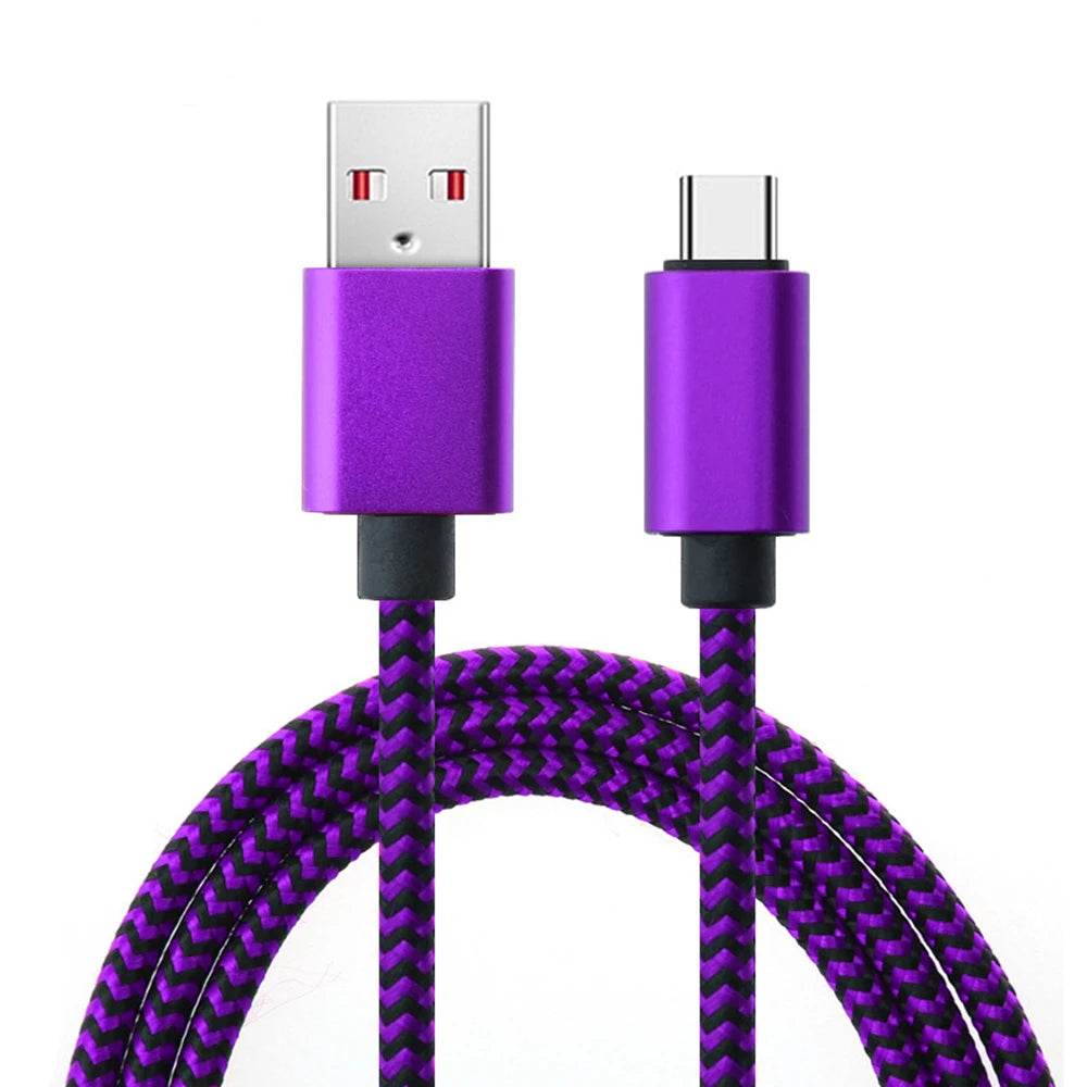 USB Type C Cable Date Sync 2.4A Fast Charging 1M 4Pack Nylon Braided Wire Charger Cable For Samsung Huawei Android Mobile Phone