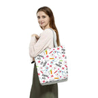 Fashion Tote Customized Cartoon Dentist Nurse Shoulder Bag Eco Reusable Shopping Bag Ladies Handbags for Women Casual Portable