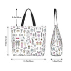 Spacious Eco-Friendly Healthcare Tote Bag with Durable Handles and Secure Zipper Closure