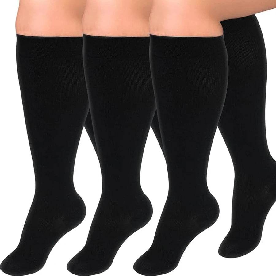 Plus Size Compression Socks for Women&Men Compression Socks 20-30 mmHg, Wide Calf Stockings Best Support for Running