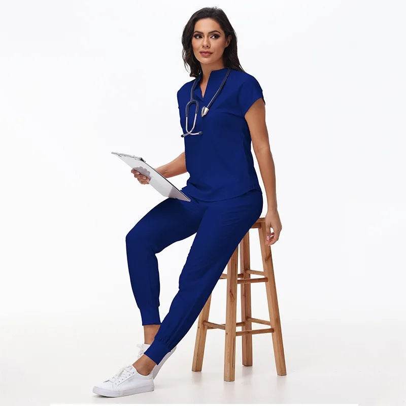 Hospital Scrubs Work Uniforms Short-sleeved Health Services Suits