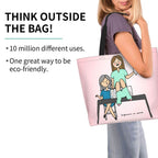 Spacious Eco-Friendly Healthcare Tote Bag with Durable Handles and Secure Zipper Closure