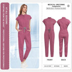 Women's Uniforms, Lab Coat, Healthcare Medical Workwear, Surgical Jumpsuits, Nurse Uniforms Meat pink
