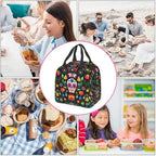 Portable Nurse Bag Insulated Lunch Bags Women Cute Nurse Print Food Case Tote Cooler Bento Bag for Kids Lunch Pouch