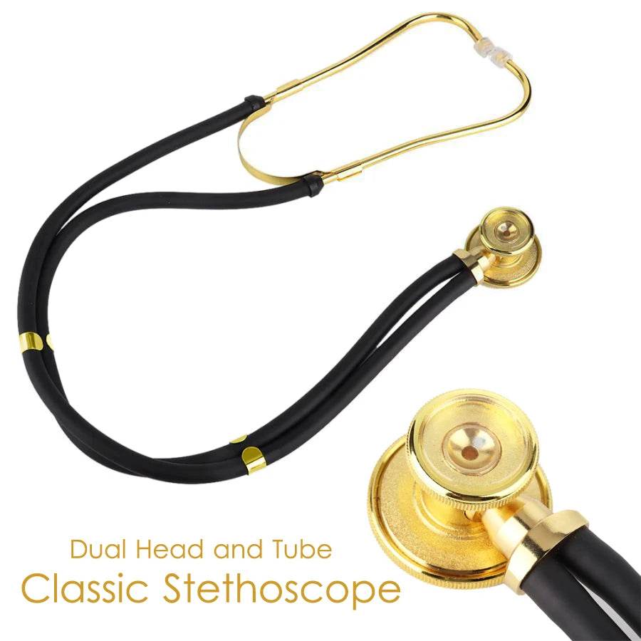 Medical Sprague Rappaport Type Professional Doctor Neonatal Adult Nurse Cardiology Estetoscopio Dual Head Gilt Cute Stethoscope