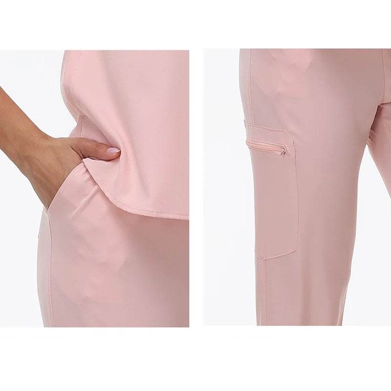 Hospital Scrubs Work Uniforms Short-sleeved Health Services Suits