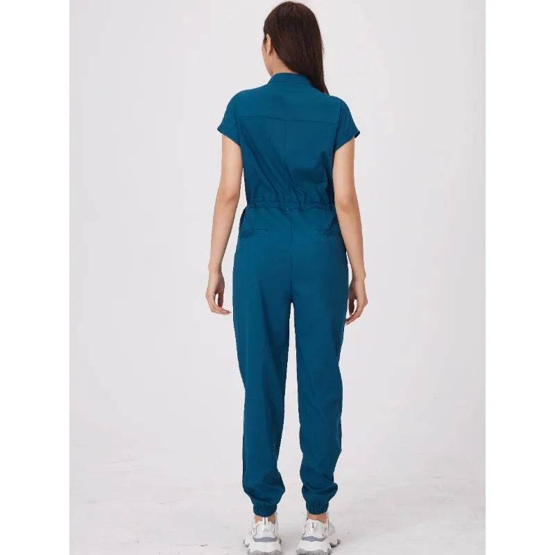 Wholesale Medical Apparel Scrub Uniform Women Short Sleeved Scrubs Jumpsuit Medical Hospital Clothing Scrub Uniforms with Pocket