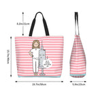 Spacious Eco-Friendly Healthcare Tote Bag with Durable Handles and Secure Zipper Closure