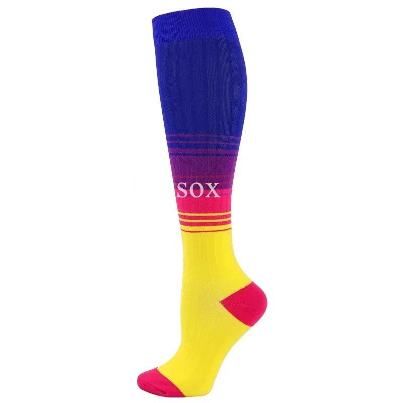 Compression Socks For Men Women To Resist Fatigue Varicose Edema Knee Height Of 20-30mmHg Running Basketball Hiking Sports Socks