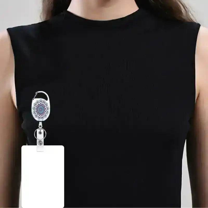 Pelsone Retractable ID Badge Holder Keychain for Students and Professionals
