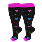 Plus Size Compression Socks for Women&Men Compression Socks 20-30 mmHg, Wide Calf Stockings Best Support for Running 1 Pair C