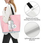 Spacious Eco-Friendly Healthcare Tote Bag with Durable Handles and Secure Zipper Closure
