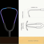 Purple Classic Single Head Stethoscope for Nurses, Doctors, EMT, and Students