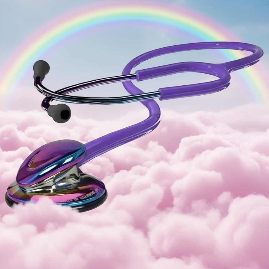 Purple Classic Single Head Stethoscope for Nurses, Doctors, EMT, and Students Purple Spectricide or alcohol wipe to clean before each use Acoustic