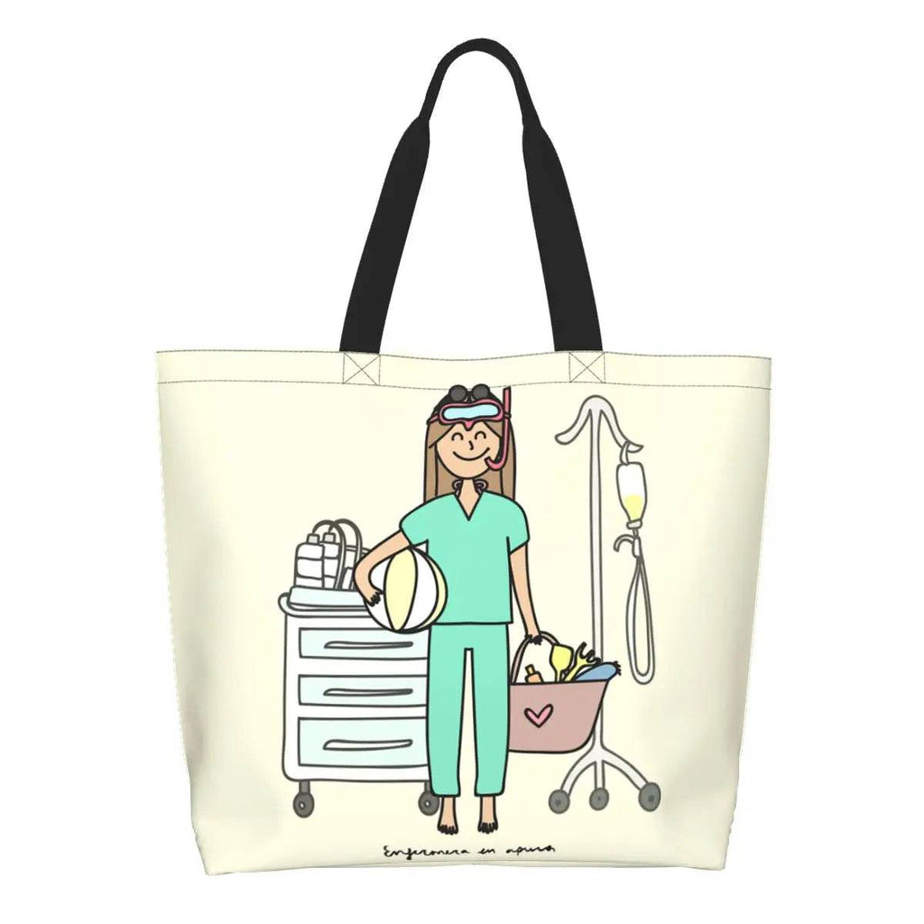 Spacious Eco-Friendly Healthcare Tote Bag with Durable Handles and Secure Zipper Closure 5 50x40x15 cm