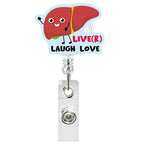 Badge Reel Lightweight Retractable Badge Clip Id Card Holder Laughing Lung